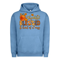 Pigment Pebble Blue thankful blessed and kind of a mess Urban Hoodie - Zillion Design Studio