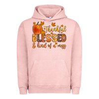 Pigment Salmon thankful blessed and kind of a mess Urban Hoodie - Zillion Design Studio