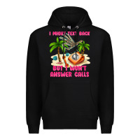 Black i might text back Premium Hoodie - texasbilliewilder