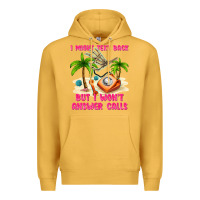 Mustard i might text back Premium Hoodie - texasbilliewilder