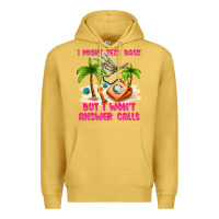Antique Gold i might text back Premium Hoodie - texasbilliewilder