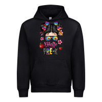 Black hello pre k Urban Hoodie - texasbilliewilder