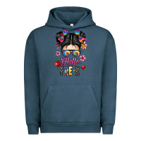 Pigment Midnight Navy hello pre k Urban Hoodie - texasbilliewilder