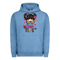 Pigment Pebble Blue hello pre k Urban Hoodie - texasbilliewilder