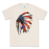 Natural 4th of July Indian Headdress Gypsy Spirit Skull Classic Tee - Jasminsmagicworld
