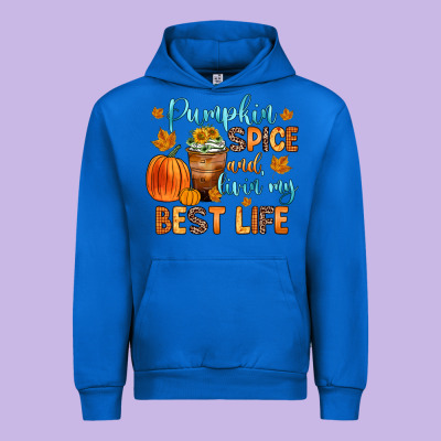 Pumpkin Spice And Livin  My Best Life Urban Hoodie Designed By Zillion Design Studio
