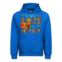 Cobalt pumpkin spice and livin  my best life Urban Hoodie - Zillion Design Studio