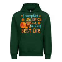 Forest Green pumpkin spice and livin  my best life Urban Hoodie - Zillion Design Studio