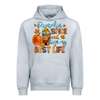 Heather Grey pumpkin spice and livin  my best life Urban Hoodie - Zillion Design Studio