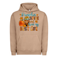 Pigment Burro pumpkin spice and livin  my best life Urban Hoodie - Zillion Design Studio