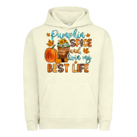 Pigment Pistachio pumpkin spice and livin  my best life Urban Hoodie - Zillion Design Studio