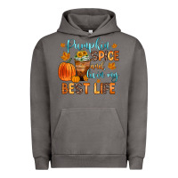 Pigment Tornado pumpkin spice and livin  my best life Urban Hoodie - Zillion Design Studio