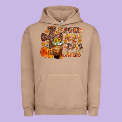 Pumpkin Spice And Jesus Christ Urban Hoodie Designed By Zillion Design Studio