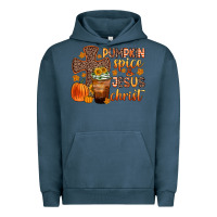 Pigment Midnight Navy pumpkin spice and jesus christ Urban Hoodie - Zillion Design Studio