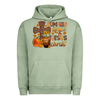 Pigment Oil Green pumpkin spice and jesus christ Urban Hoodie - Zillion Design Studio
