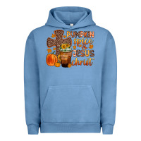 Pigment Pebble Blue pumpkin spice and jesus christ Urban Hoodie - Zillion Design Studio