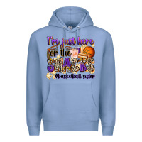 Colony Blue i'm just here for the snacks #basketball sister Premium Hoodie - Zillion Design Studio