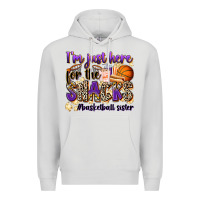 Dove Grey i'm just here for the snacks #basketball sister Premium Hoodie - Zillion Design Studio