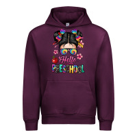 Mauve Wine hello preschool kid Urban Hoodie - texasbilliewilder