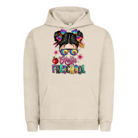 Pigment French Oak hello preschool kid Urban Hoodie - texasbilliewilder
