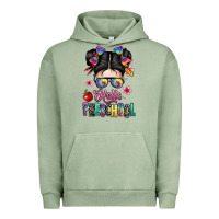 Pigment Oil Green hello preschool kid Urban Hoodie - texasbilliewilder