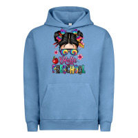 Pigment Pebble Blue hello preschool kid Urban Hoodie - texasbilliewilder