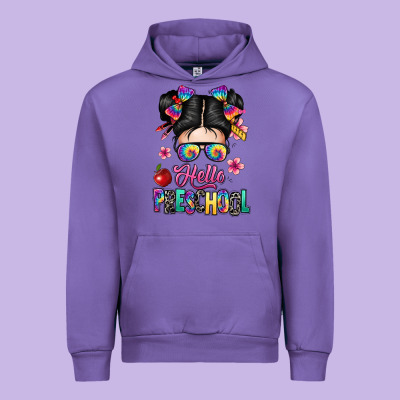 Hello Preschool Kid Urban Hoodie Designed By Texasbilliewilder