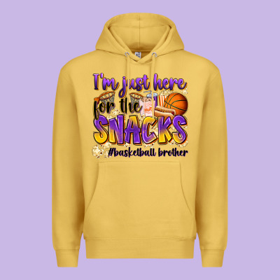 I'm Just Here For The Snacks #basketball Brother Premium Hoodie Designed By Zillion Design Studio