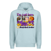 Blue Mist i'm just here for the snacks #basketball brother Premium Hoodie - Zillion Design Studio