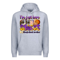 Heather Grey i'm just here for the snacks #basketball brother Premium Hoodie - Zillion Design Studio