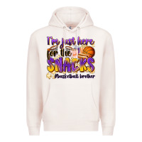 Pale Pink i'm just here for the snacks #basketball brother Premium Hoodie - Zillion Design Studio