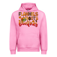 Fuchsia Pink flannels boots and bonfires Urban Hoodie - Zillion Design Studio