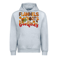 Heather Grey flannels boots and bonfires Urban Hoodie - Zillion Design Studio