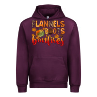 Mauve Wine flannels boots and bonfires Urban Hoodie - Zillion Design Studio