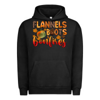 Pigment Black flannels boots and bonfires Urban Hoodie - Zillion Design Studio
