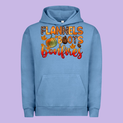 Flannels Boots And Bonfires Urban Hoodie Designed By Zillion Design Studio