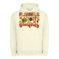 Pigment Pistachio flannels boots and bonfires Urban Hoodie - Zillion Design Studio