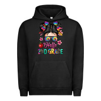 Pigment Black hello second grade kid Urban Hoodie - texasbilliewilder