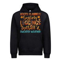 Black boots flannels bonfires leggins football Urban Hoodie - Zillion Design Studio