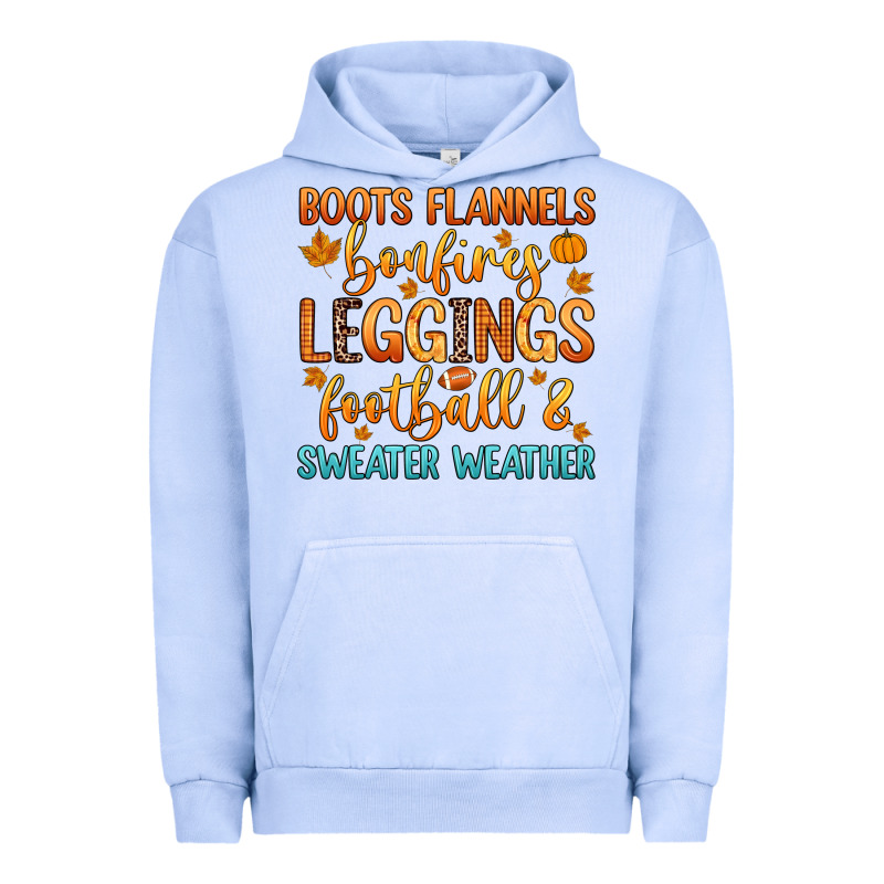 Boots Flannels Bonfires Leggins Football Urban Hoodie by Zillion Design Studio | Teevron
