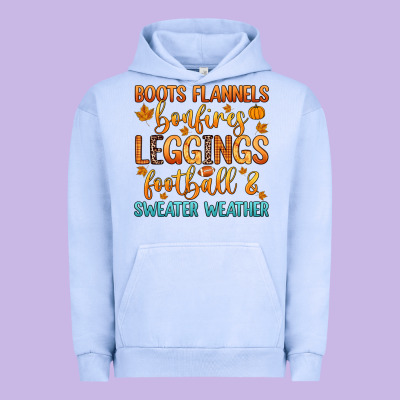 Boots Flannels Bonfires Leggins Football Urban Hoodie Designed By Zillion Design Studio