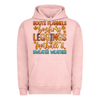 Pigment Salmon boots flannels bonfires leggins football Urban Hoodie - Zillion Design Studio