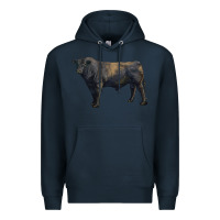 Navy black angus bull Premium Hoodie - RanaPortraitStore