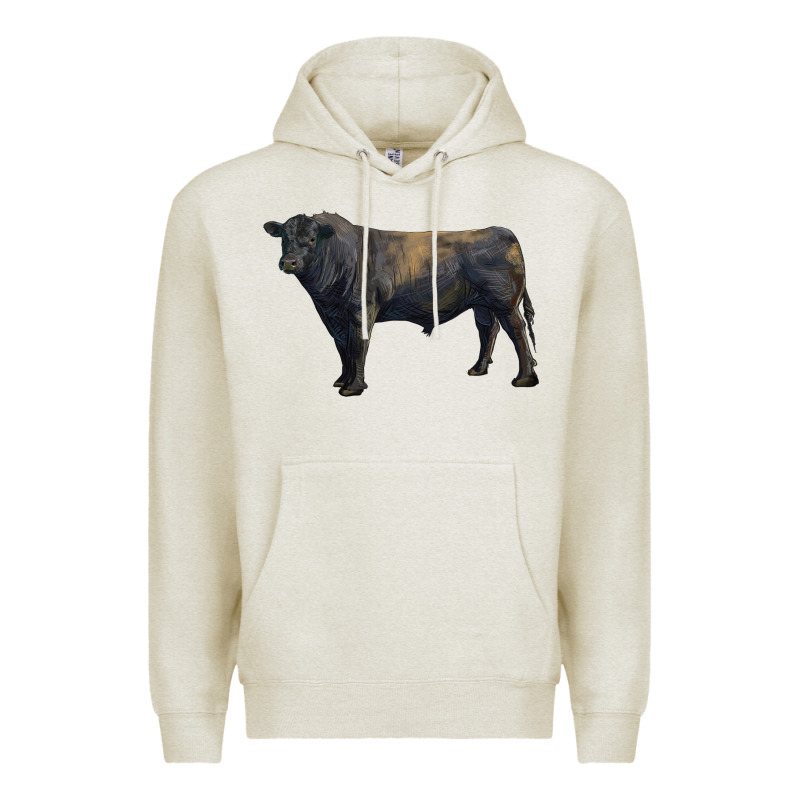Black Angus Bull Premium Hoodie by RanaPortraitStore | Teevron