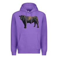 Purple black angus bull Premium Hoodie - RanaPortraitStore