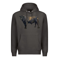 Smoke black angus bull Premium Hoodie - RanaPortraitStore