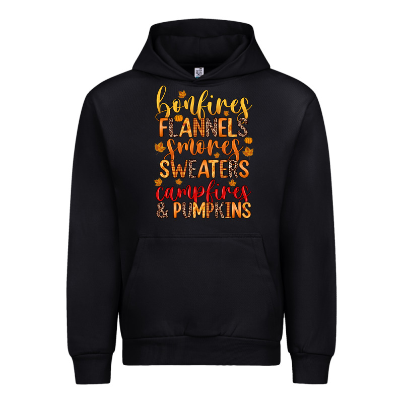 Bonfires Flannels S'mores Campfires And Pumpkins Urban Hoodie by Zillion Design Studio | Teevron