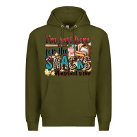 Army Green i'm just here for the snacks #baseball sister Premium Hoodie - Zillion Design Studio