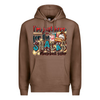 Chestnut i'm just here for the snacks #baseball sister Premium Hoodie - Zillion Design Studio