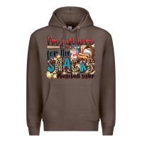 Coffee i'm just here for the snacks #baseball sister Premium Hoodie - Zillion Design Studio